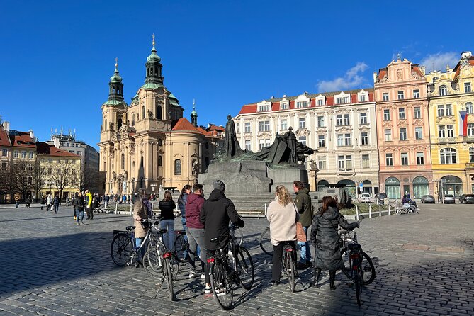 3-hour Complete Prague Bike Tour - Crossing to Malá Strana and taking a cafe break