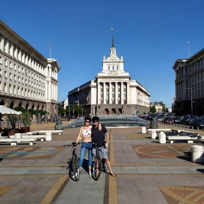 Adventure bike tours in Sofia - Presidential Palace, Saint Sofia, and the final mural