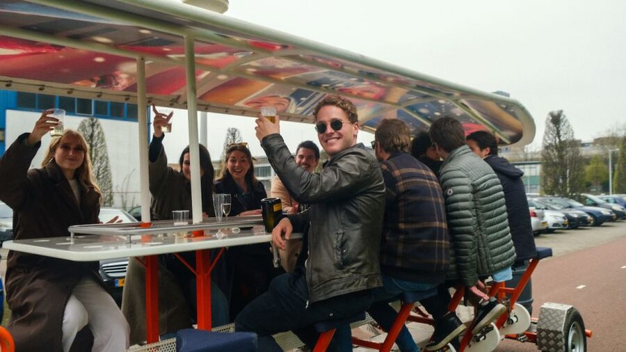 Amsterdam: Dutch Beer Bike Blast Tour with Onboard Bar - Meeting at Rhoneweg 1 in Sloterdijk