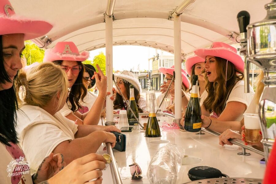 Amsterdam: Dutch Prosecco Party Bike - Who will have the most fun