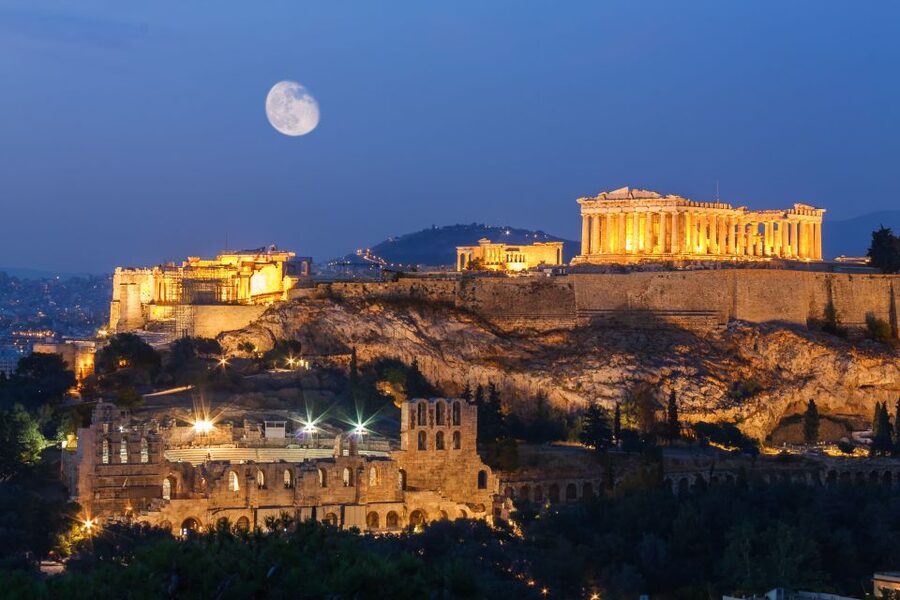 Athens: 2-Hour Highlights Tour by E-Bike After Sunset - The Hill of Nymphs delivers the first big view