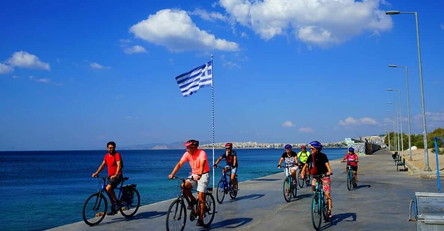 Athens: City & Sea Bike Tour - Riding south through Ilisos Park and local neighborhoods