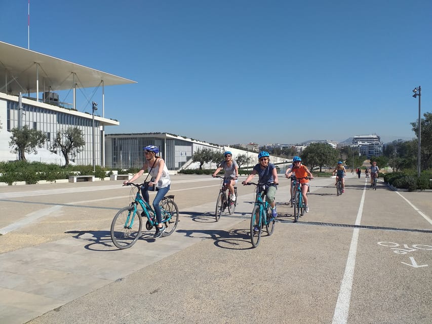 Athens: City & Sea Bike Tour - The SNFCC, a modern pause in the route