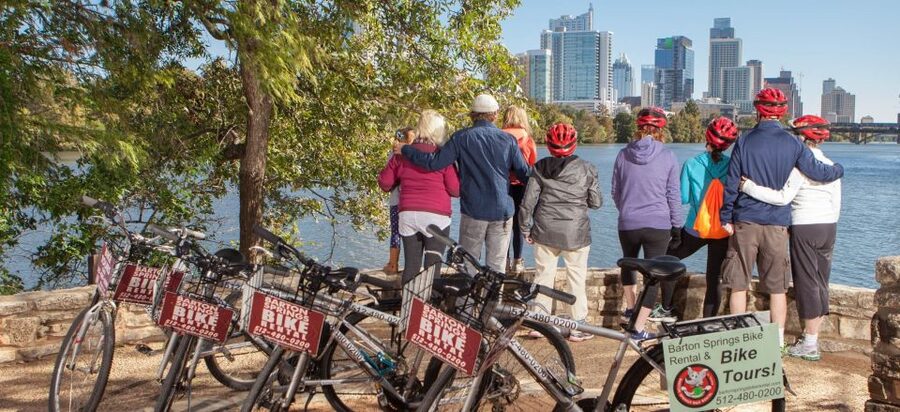 Austin: 1.5-Hour Lady Bird Lake Bike Tour - Congress Avenue Bridge and the downtown edge