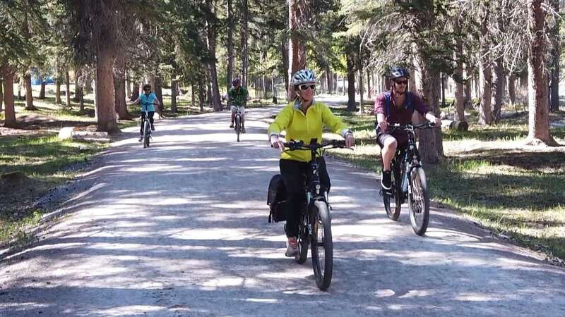Banff: Bow River E-Bike Tour and Sundance Canyon Hike - Following the Bow River pathway