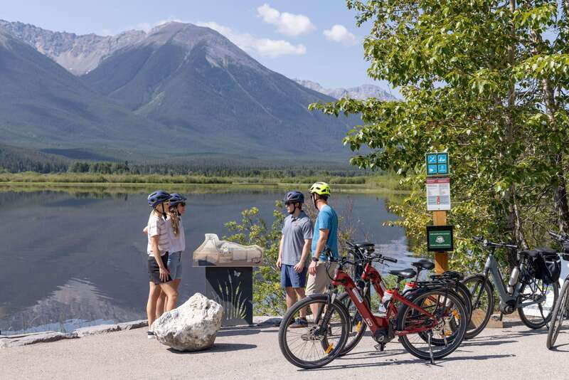 Banff: Mountain Lakeside Guided E-Bike Tour - Two Jack Lake and Mount Rundle reflections
