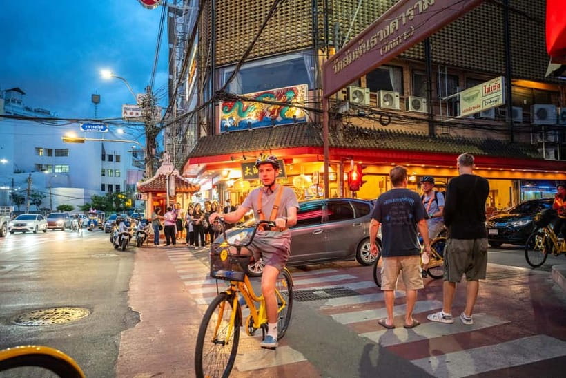 Bangkok by Night Cycling Tour with Street-food Meal - Bangkok’s flower market after sunset
