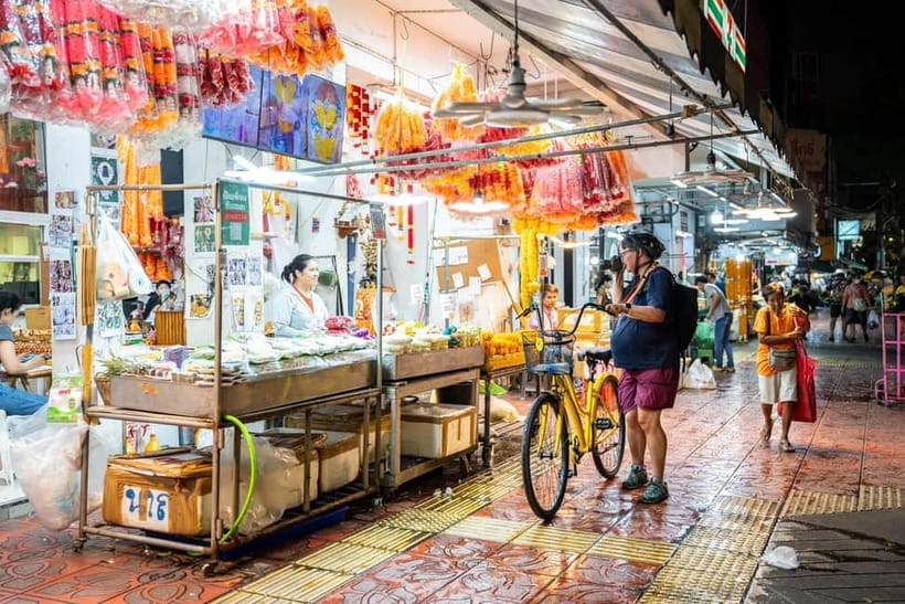 Bangkok by Night Cycling Tour with Street-food Meal - Chao Phraya views from the ferry and river road
