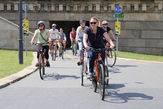 Budapest Historic Downtown Bicycle Tour in small groups - City Park combines old stories and new architecture