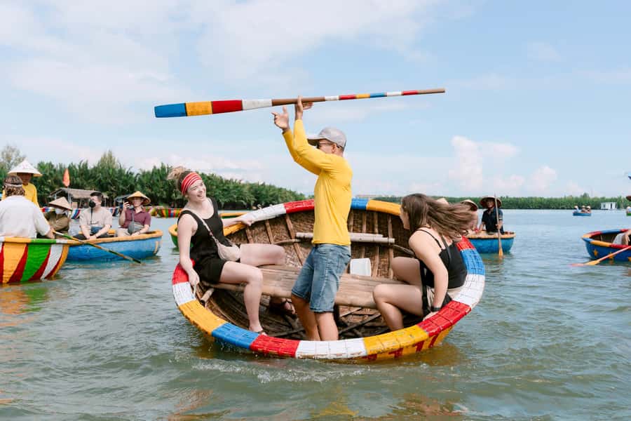 BUFFALO RIDING -BASKET BOAT & BIKE TOUR-HOI AN - Cycling from Hoang Dieu Street into the fields