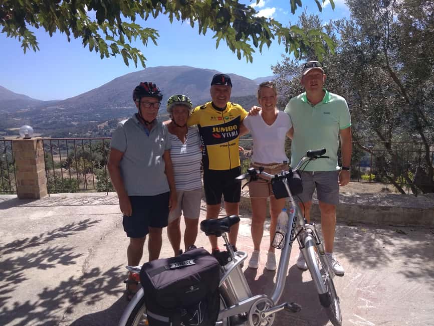 e-Bike Cycling Tour to Arkadi Monastery Full Lunch included - Olive groves, vineyards, and Amnatos