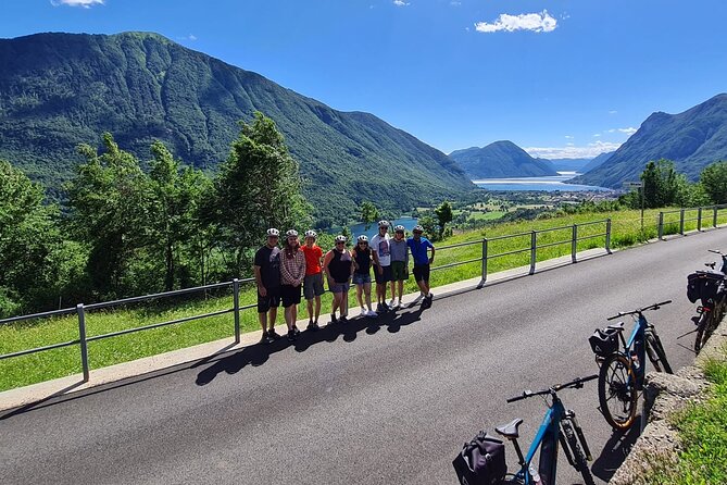 E-Bike Tour around Three Lakes and Idyllic Mountain Life - The first view of Lake Lugano