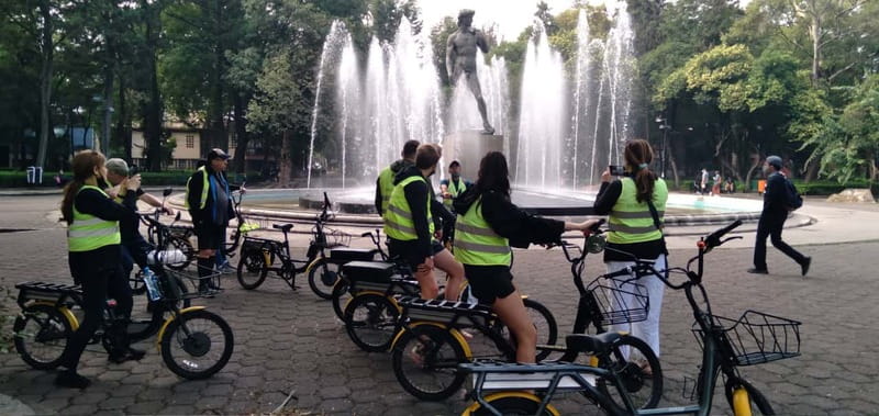 Electric Bike City Tour with a taco stop. - From Alameda Central to the Palacio de Bellas Artes