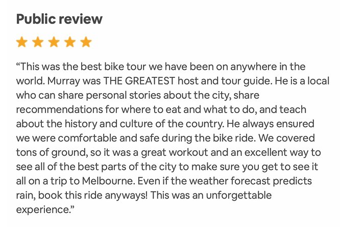 Famous Melbourne City Bike Tour - Guides who make the ride work