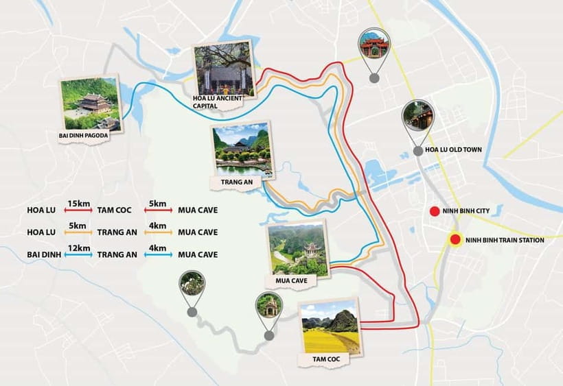 From Hanoi: Hoa Lu, Tam Coc, Mua Cave & Cycling in Ninh Binh - Lunch with Vietnamese dishes and vegetarian choices