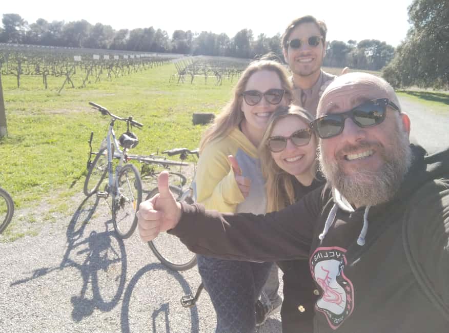 From Sitges: Cycling Tour with Winery visit and Tasting - Three glasses of cava and a taste of local products