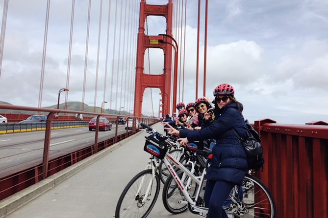 Golden Gate Bridge Guided Bicycle or E-Bike Tour from San Francisco to Sausalito - Fort Point beneath the bridge