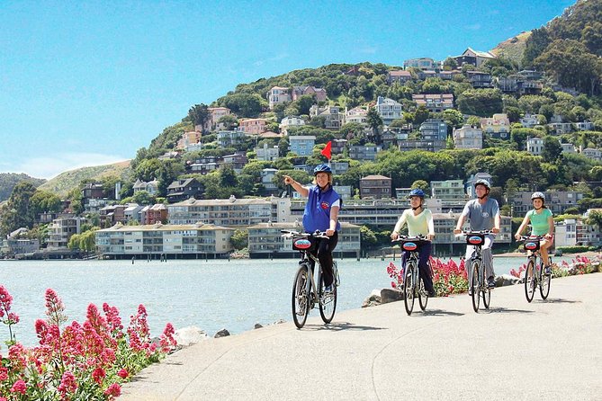 Golden Gate Bridge Guided Bicycle or E-Bike Tour from San Francisco to Sausalito - Downhill into Sausalito