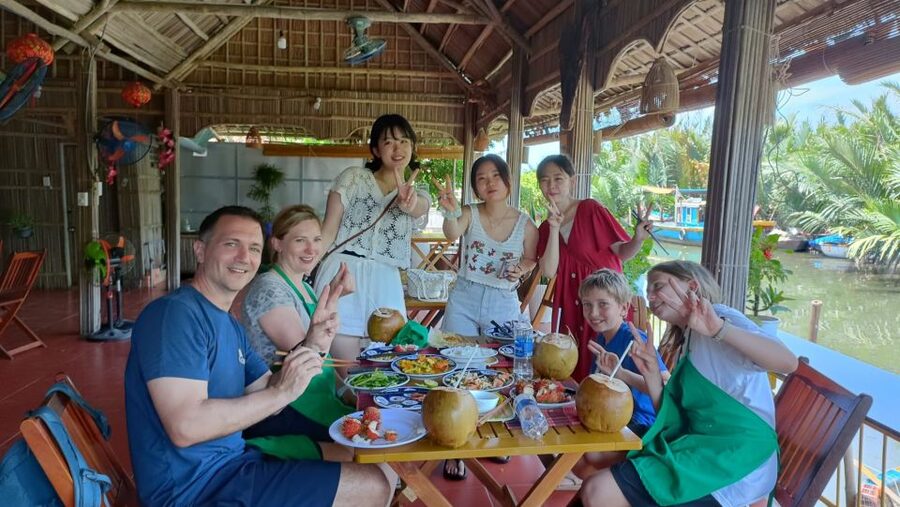 Hoi An: Private Villages Biking Tour with Meal - A five-dish meal to finish the morning