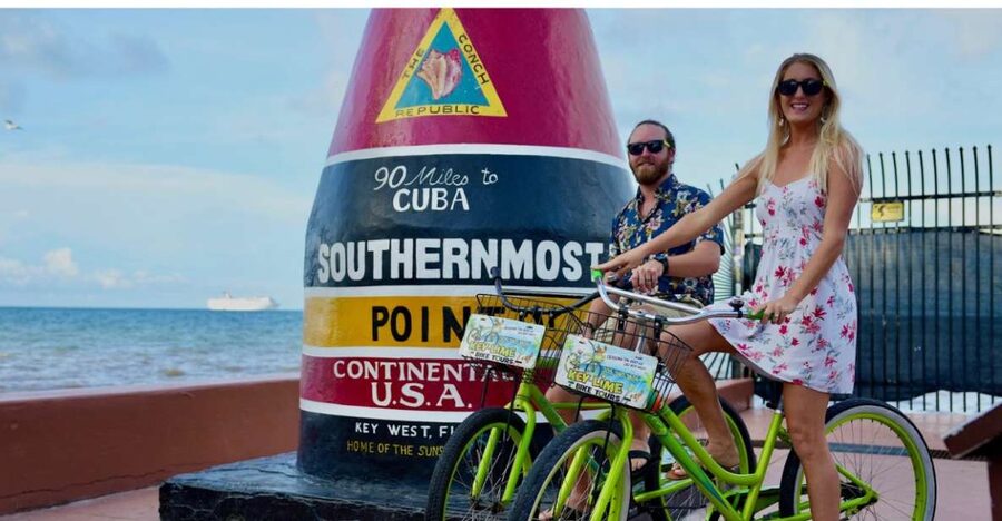 Key West: Guided Bicycle Tour with Key Lime Pie - The Southernmost Point photo stop