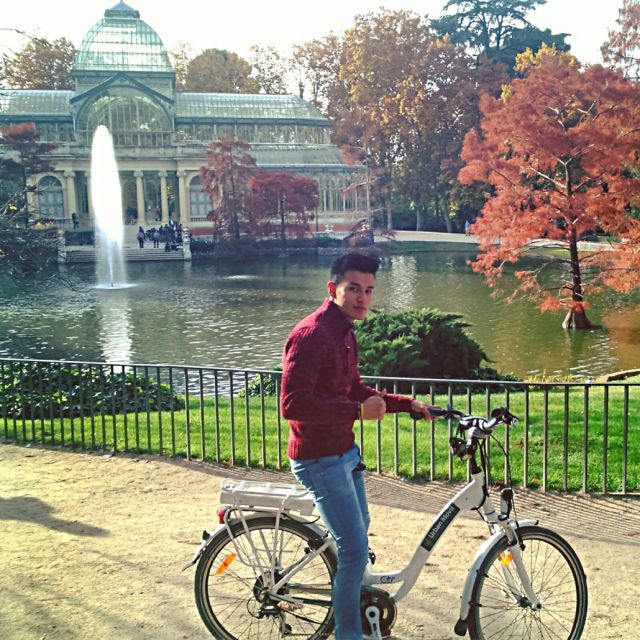 Madrid: Literary Quarter & Retiro Park Electric Bike Tour - The pond and Crystal Palace