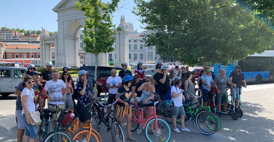 Madrid: Literary Quarter & Retiro Park Electric Bike Tour - The Prado façade and Jerónimos Church