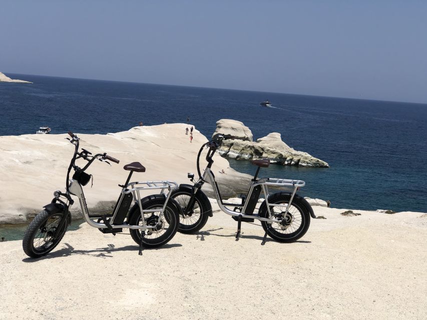 Milos: Half day electric bike tour with Sarakiniko beach - The Ancient Theatre and the Venus of Milos connection
