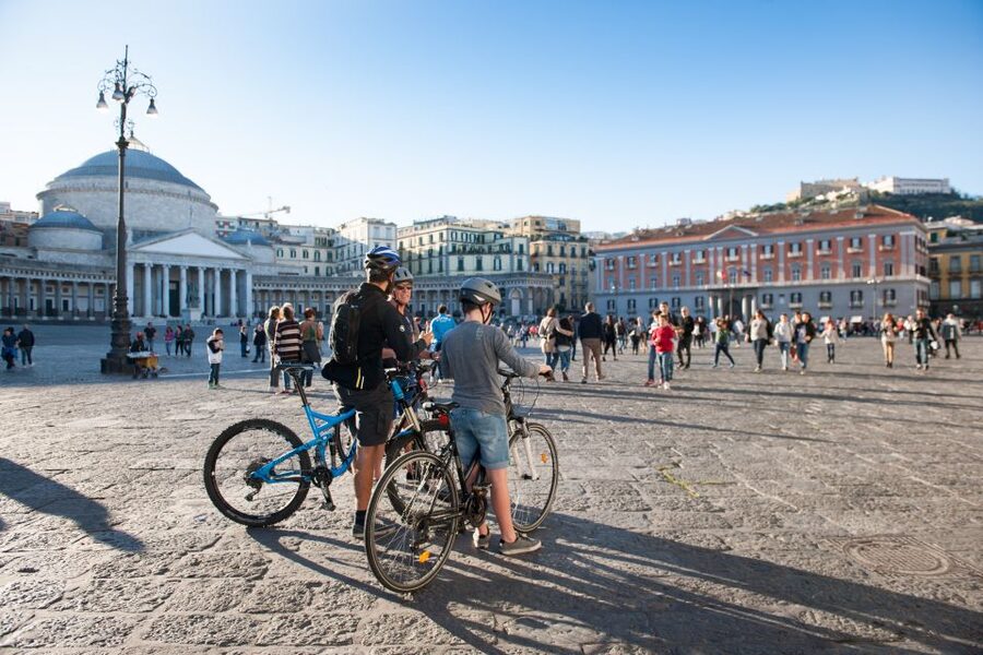 Naples: City Highlights Guided Bike Tour - Piazza del Gesù Nuovo and the old city