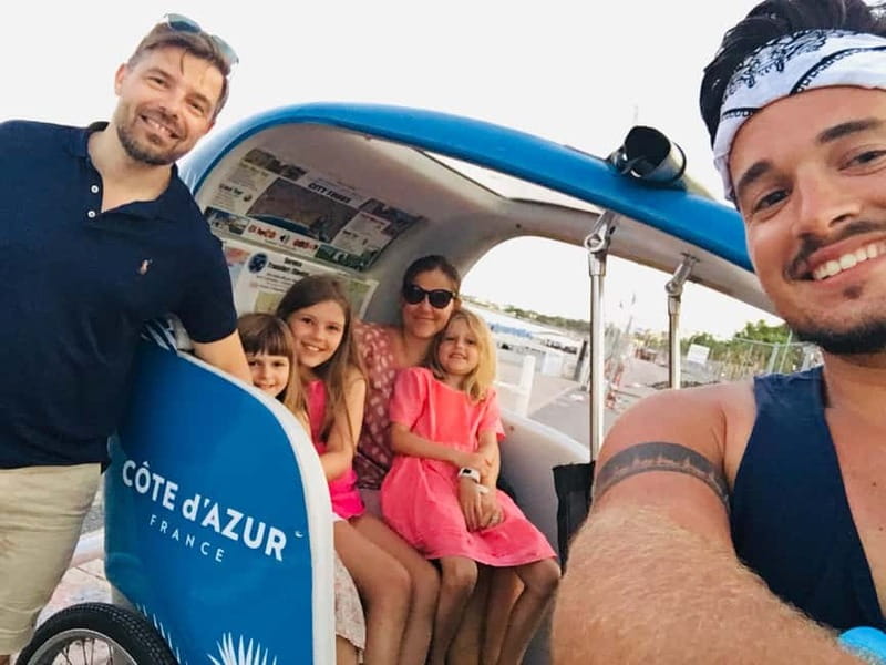 Nice: private guided Tour by electric taxi bike - Pickup, stopping, and the finish