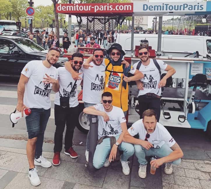 Paris: Beer Bike Bar With Drinks Included - The Champs-Élysées on a pedal-powered bar