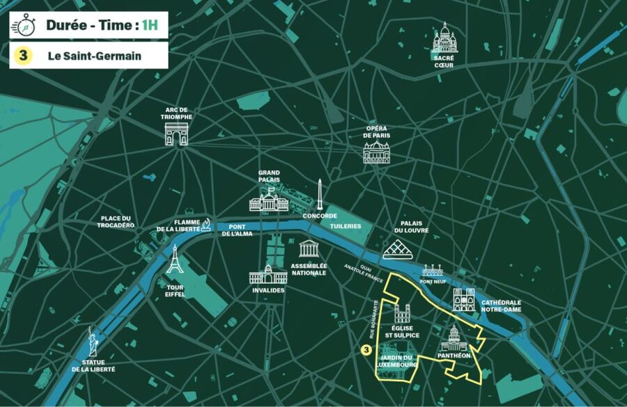 Paris : Private guided tour Rickshaw bike - Saint-Germain - Saint-Sulpice and Saint-Germain-des-Prés