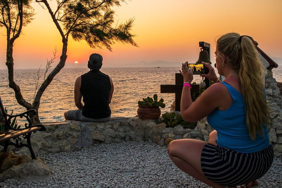 Rhodes: E-bike Highlights Sunset or Morning Photo Tour - Mosques, clock tower, gates, and the moat