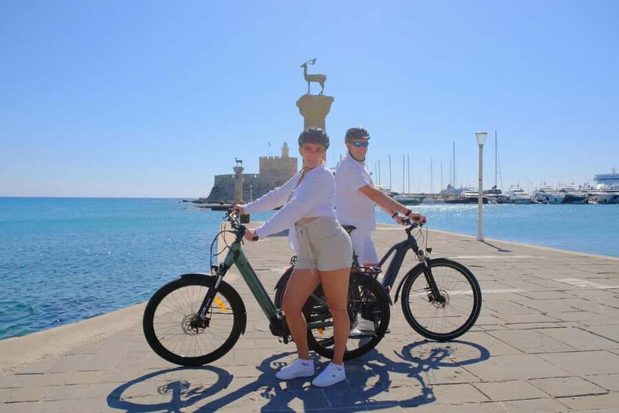Rhodes: eBike Highlights Tour w/ Personal Photographer - Mandraki Harbour and the open sea