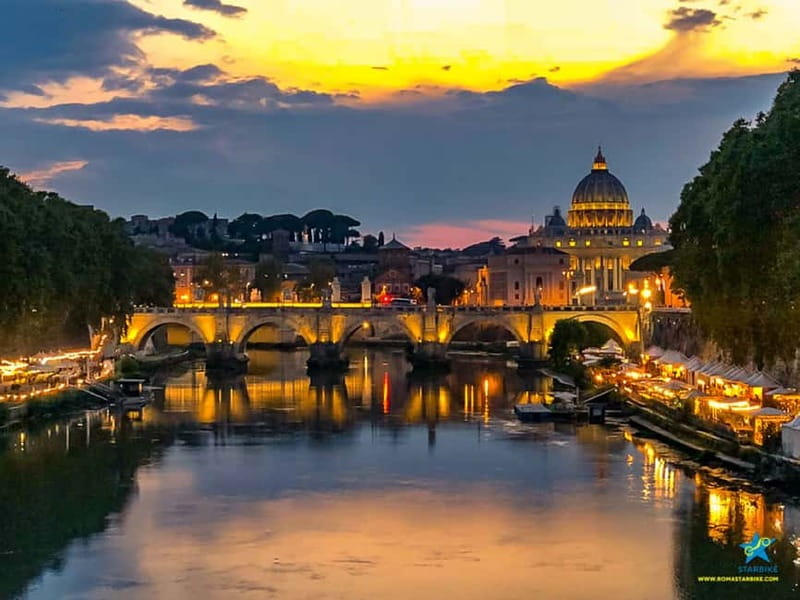 Rome: E-Bike Sunset Tour with Pizza Option - Castel Sant’Angelo and the best sunset pause