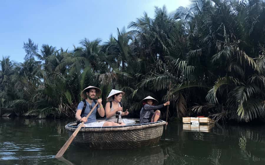 Rural Cycle, Market Tour, Basket Boat & Organic Farm Cooking - Cooking Vietnamese lunch from the garden