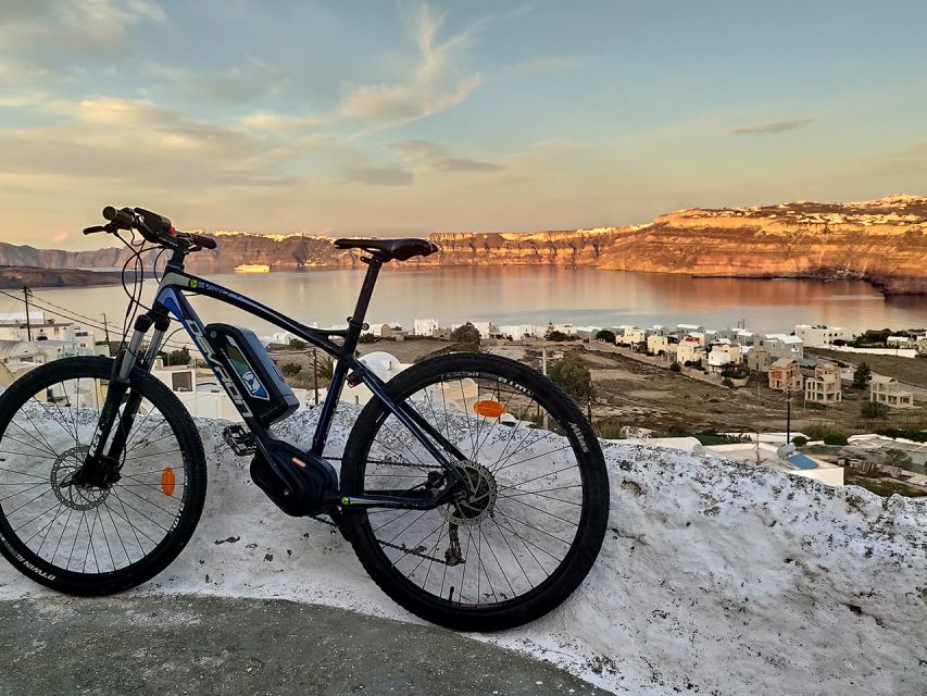 Santorini: Around the Island by Electric Bike - The caldera view from Megalochori