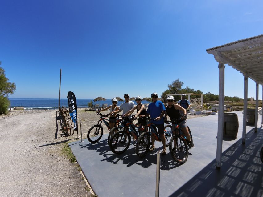 Santorini: Electric Mountain Bike Adventure - Back toward Vlichada Port and the private beach