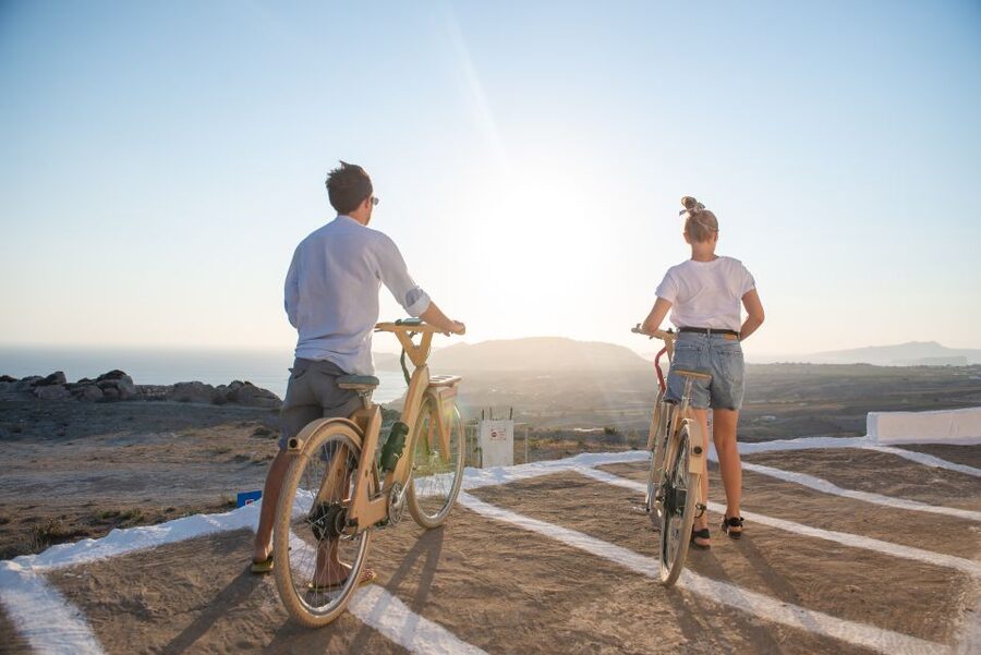 Santorini's Handcrafted Wooden E-Bike Rental - What comes with the bike