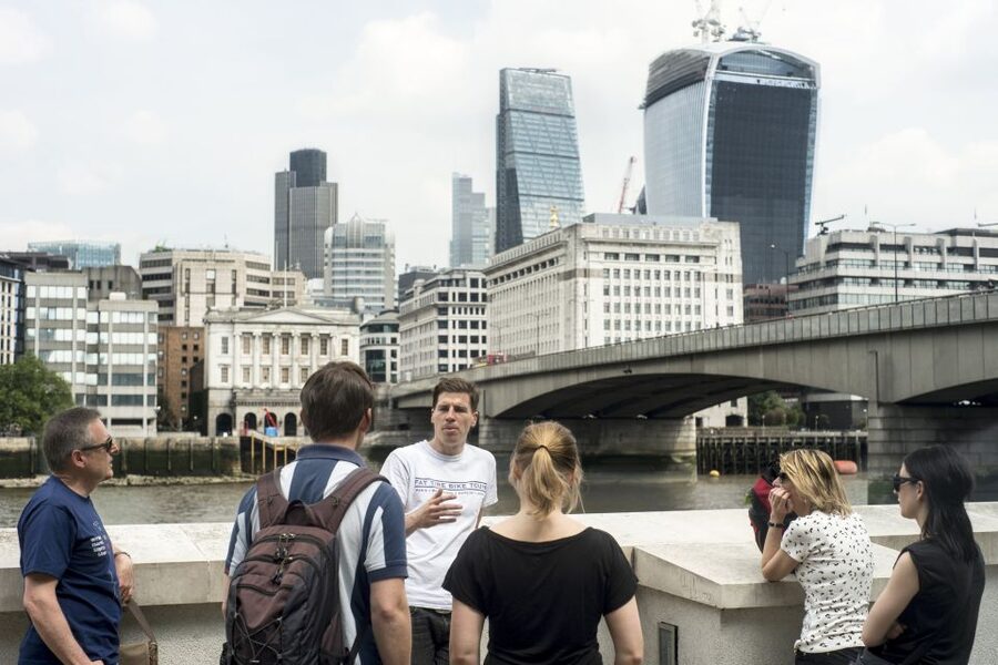 Secrets of London Bike Tour: Thames, Tower Bridge & Market - South Bank views of St. Paul’s and the Globe