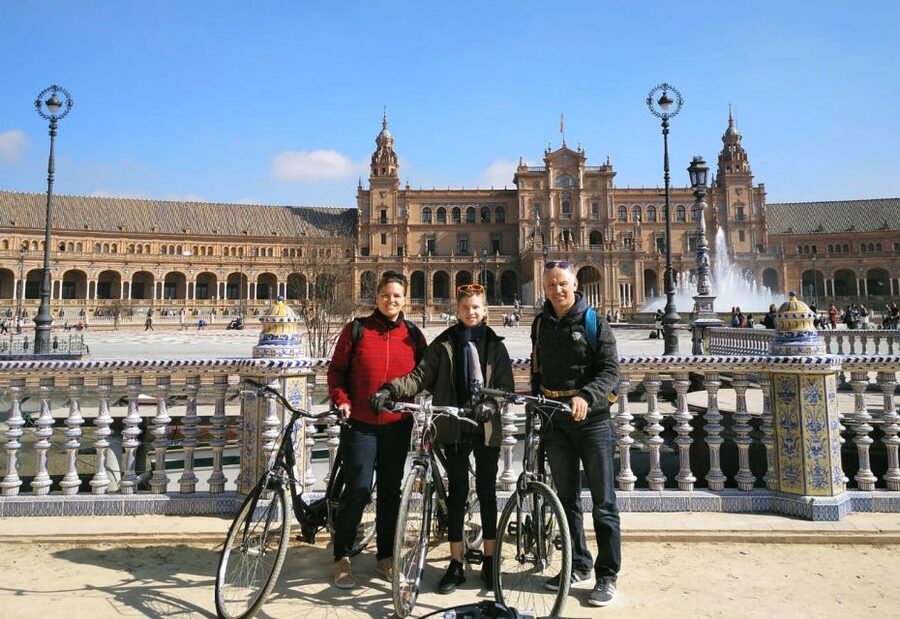 Seville: Highlights Bike Tour with Local Guide - The Torre del Oro and San Telmo Palace
