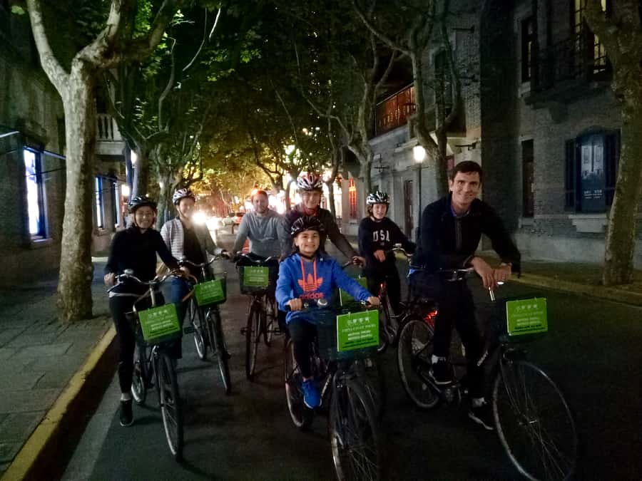 Shanghai Charming Night Small Group Bike Tour - Old Shanghai feeling on Maoming Road