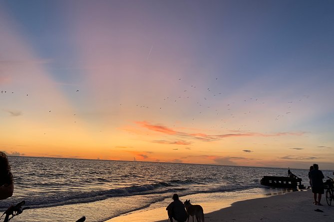 Siesta Key Electric Bike Sunset Tour - The sunset stop on the Gulf
