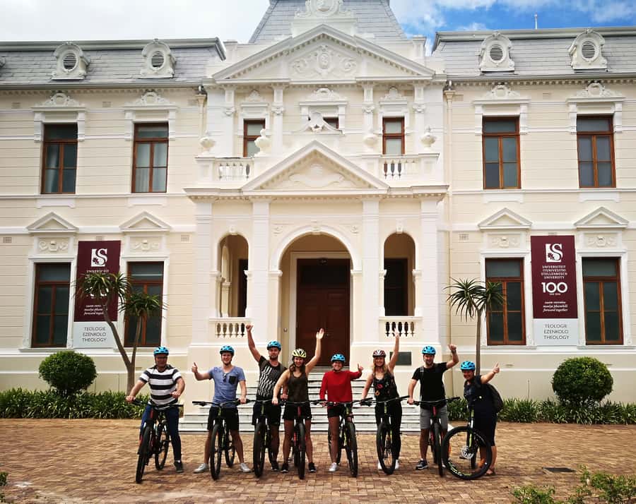 Stellenbosch: Historical Bike Tour & Wine Tasting - Returning through the university