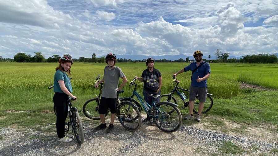 Sukhothai: Historical Park & Countryside Cycling Tour - A wood furniture workshop and local work