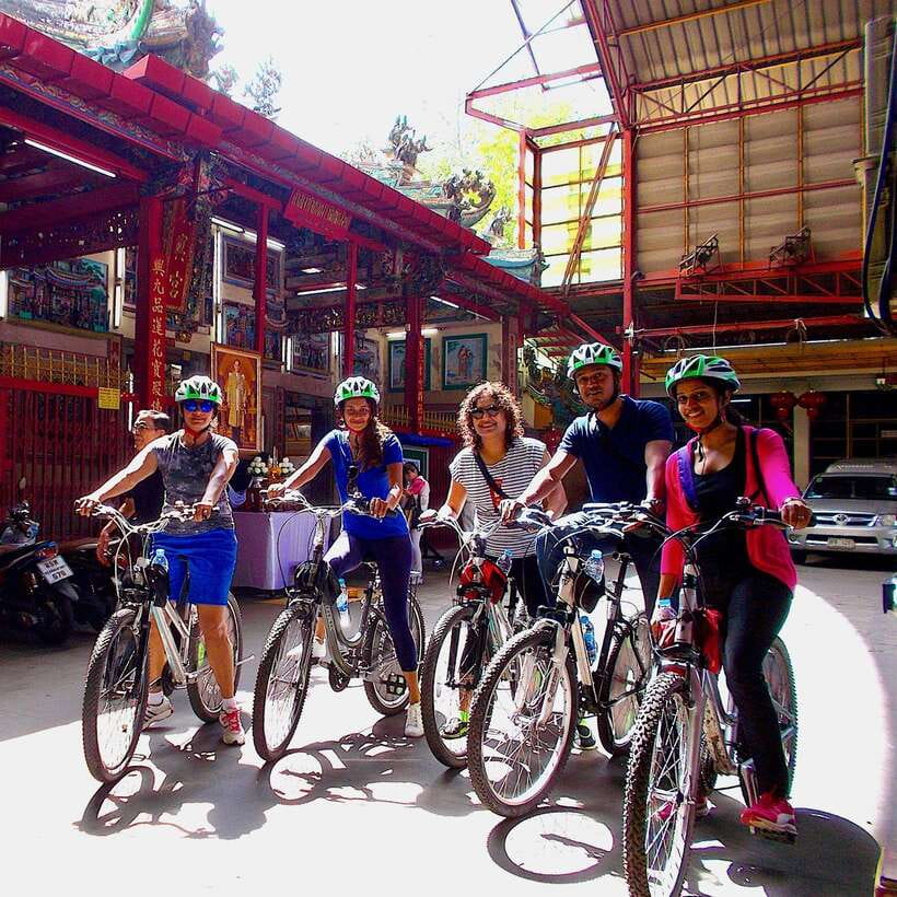 Thai culture and Bangkok local life guided bike tour - Chinatown Through Market Streets