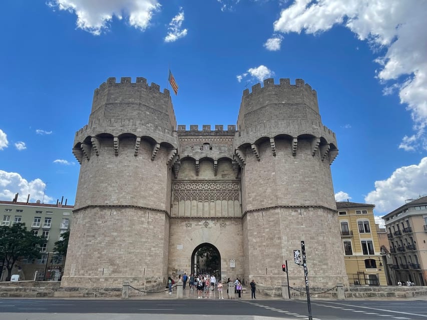 Valencia: Top 25 Highlights Guided Bike Tour - Serranos Towers and the city from above