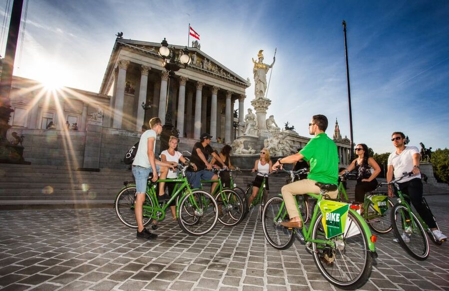 Vienna by Bike 3-Hour All-In-One City Bike Tour in English - Heroes’ Square and the harder chapters