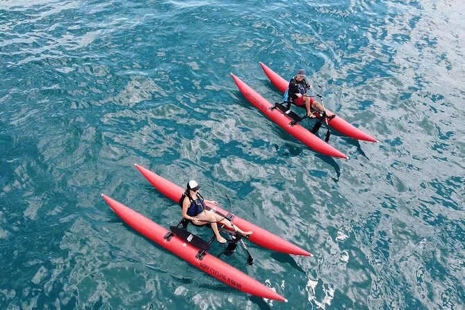 Water Bike Tour in South Maui - Pedaling out from Makena Bay