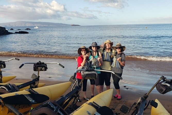 Water Bike Tour in South Maui - The rare black-sand beach stop